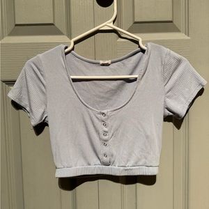 Baby blue crop top